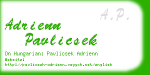 adrienn pavlicsek business card